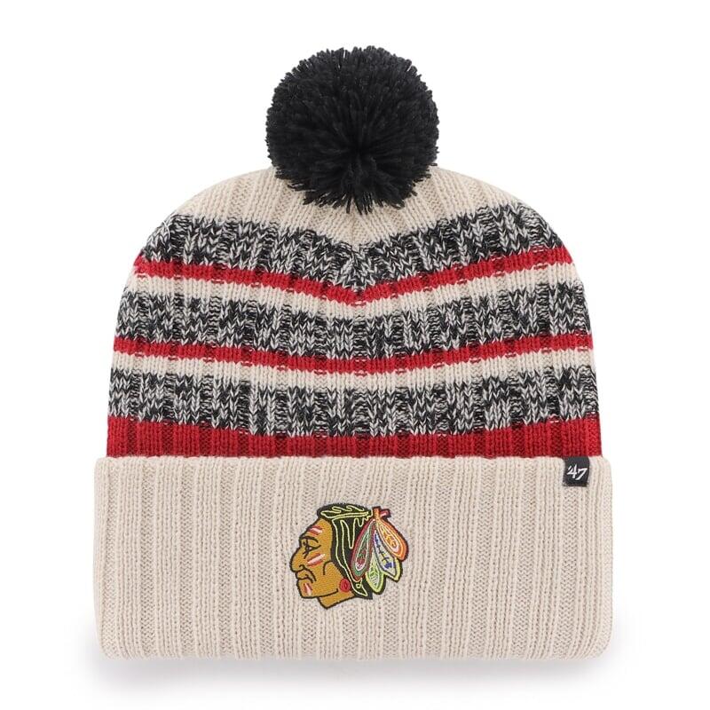 47 BRAND Pletená zimní čepice NHL Chicago Blackhawks Tavern '47 CUFF KNIT