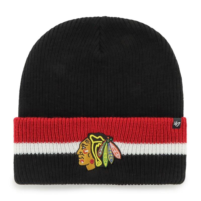 47 BRAND Pletená zimní čepice NHL Chicago Blackhawks Split Cuff 47 CUFF KNIT
