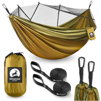 Reisehängematte für 2 Personen MOUNTAIN GOAT mit Moskitonetz Outdoor Camping