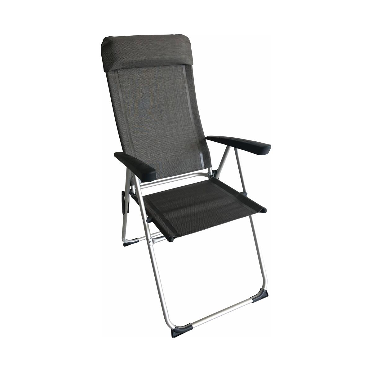 Fauteuil Pliant Directeur Baya Sun - Toile Polyester 600D, Aluminium, Charge Max 100 Kg, Couleur Noir
