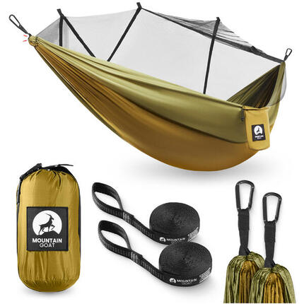 Reisehängematte für 1 Person MOUNTAIN GOAT mit Moskitonetz Outdoor Camping