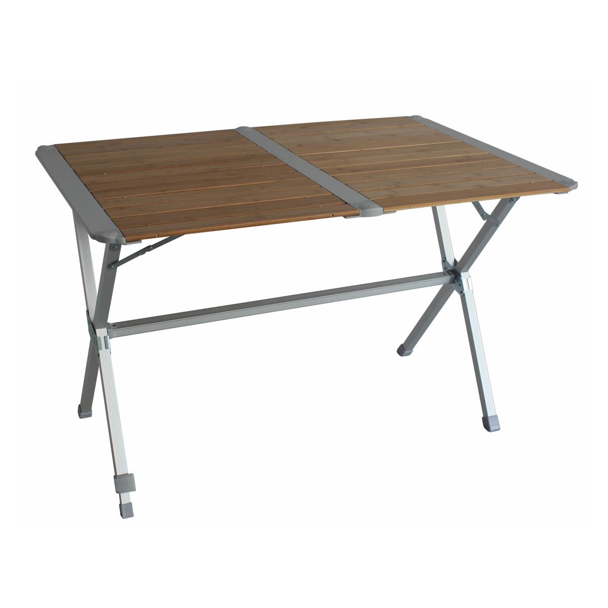MIDLAND Table pliante Gap Less bambou 4 personnes marron 2/2