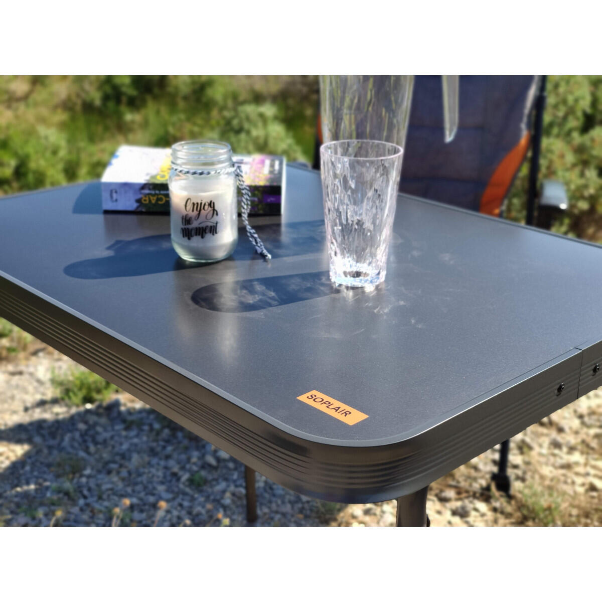 SOPLAIR Table Amica Pliable 2 personnes Camping Car 3/4