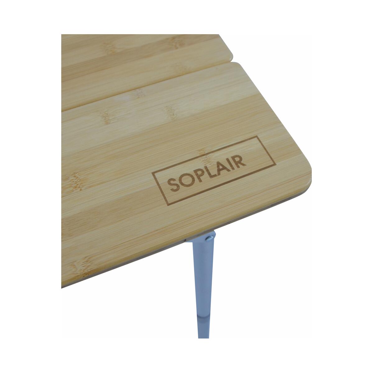 PACK SOPLAIR Table 2 personnes pieds rabattables + 2 Fauteuils Director Bahia 3/5