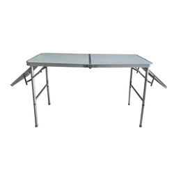 MIDLAND Table Pliante avec Rallonges Pieds Réglables 4 Couverts Camping Car