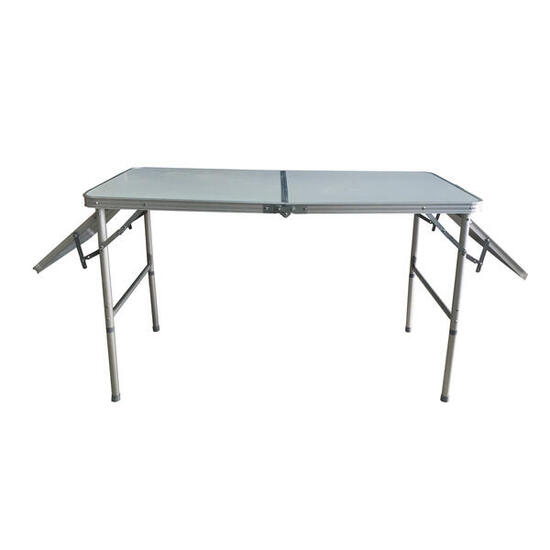 MIDLAND Table Pliante avec Rallonges Pieds Réglables 4 Couverts Camping Car