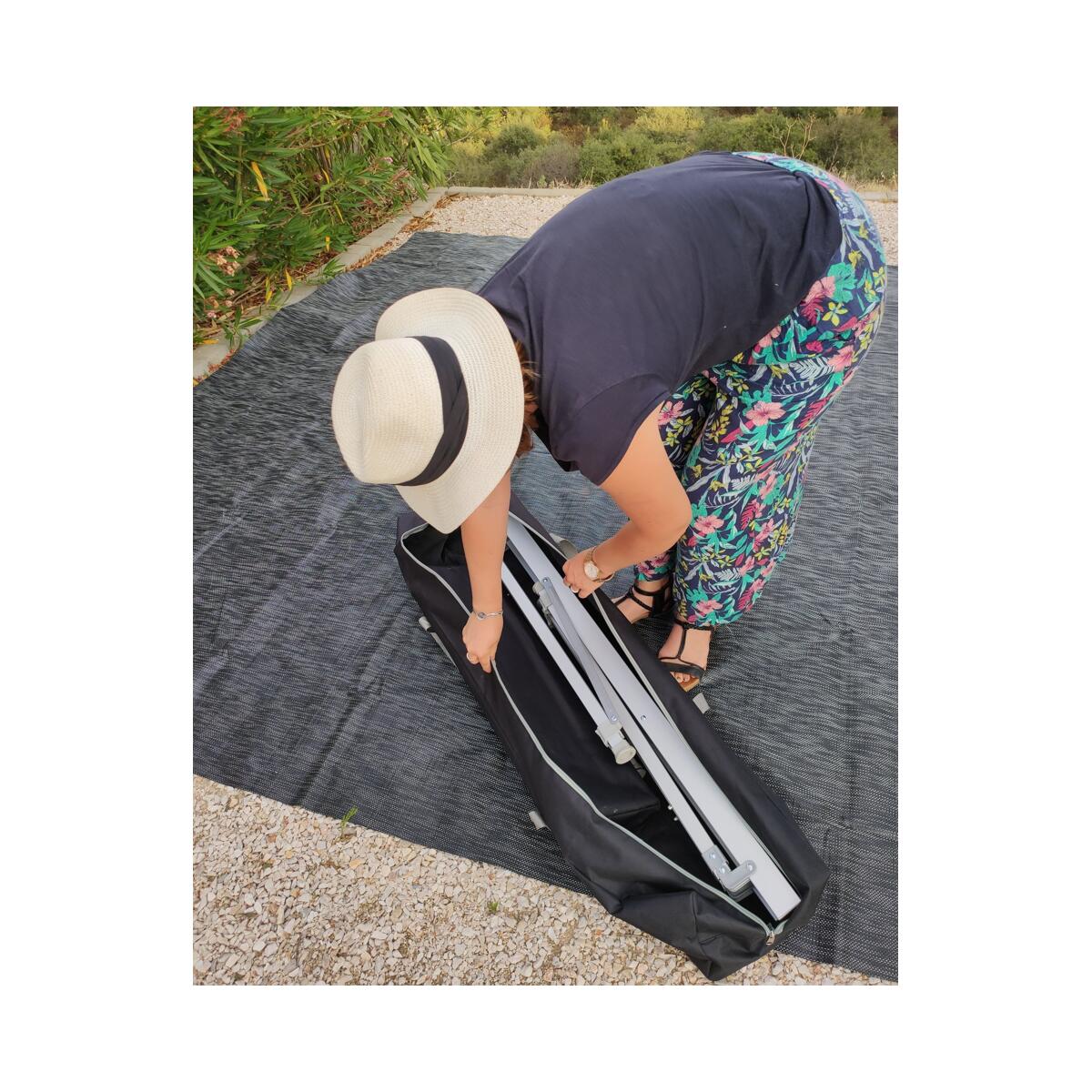 SOPLAIR Table Flex Aluminium 6 personnes pliage rapide et compact Gris 2/4