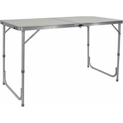 BAYASUN Table Pliante Type Valise 4 Personnes Aluminium Camping Car Gris