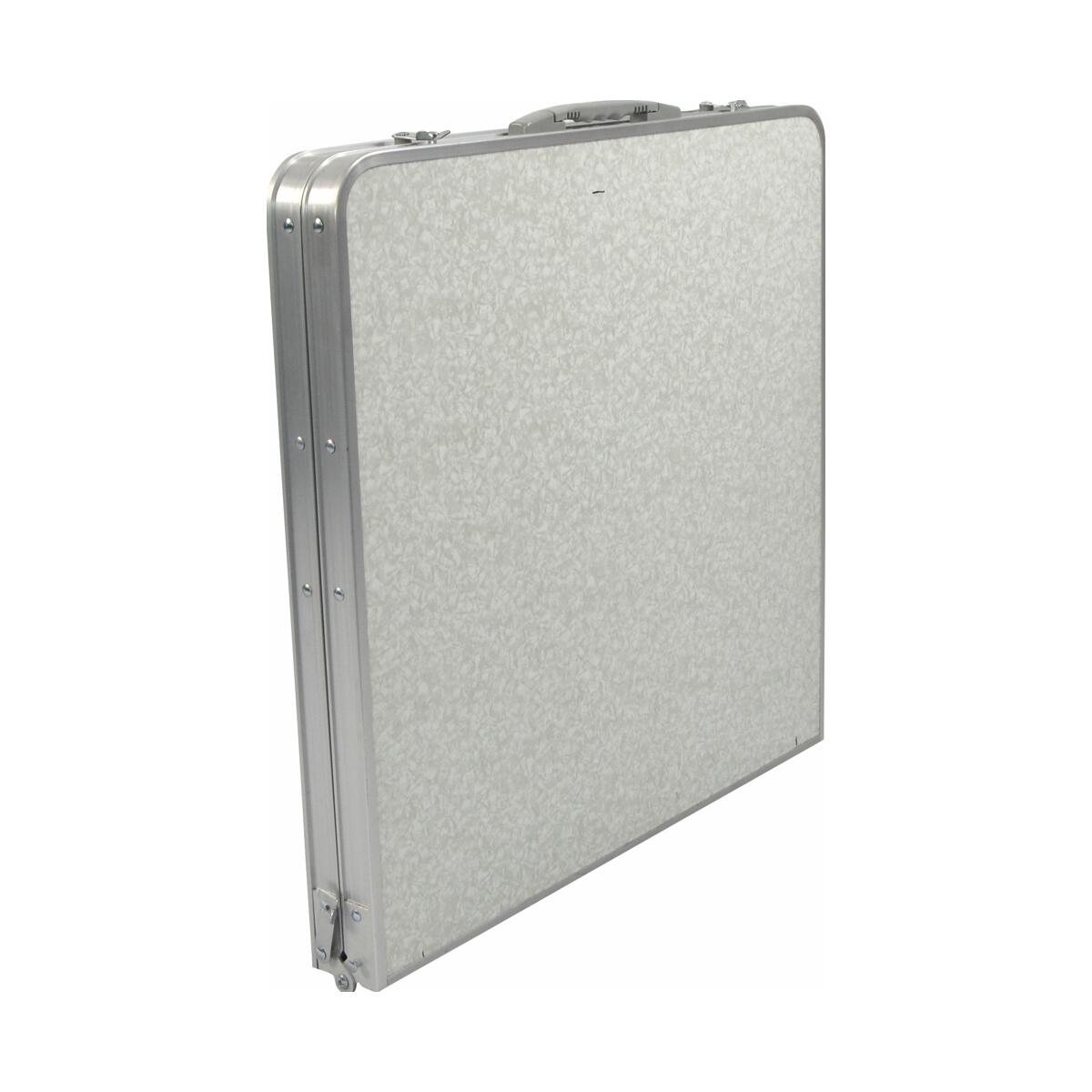 BAYASUN Table Pliante Type Valise 4 Personnes Aluminium Camping Car Gris 2/2