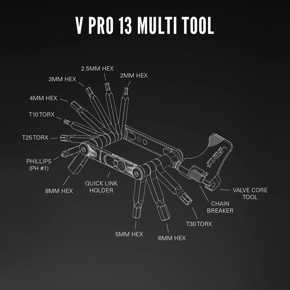 Lezyne Multi Tool V Pro 17 fonctions Noir 3/3