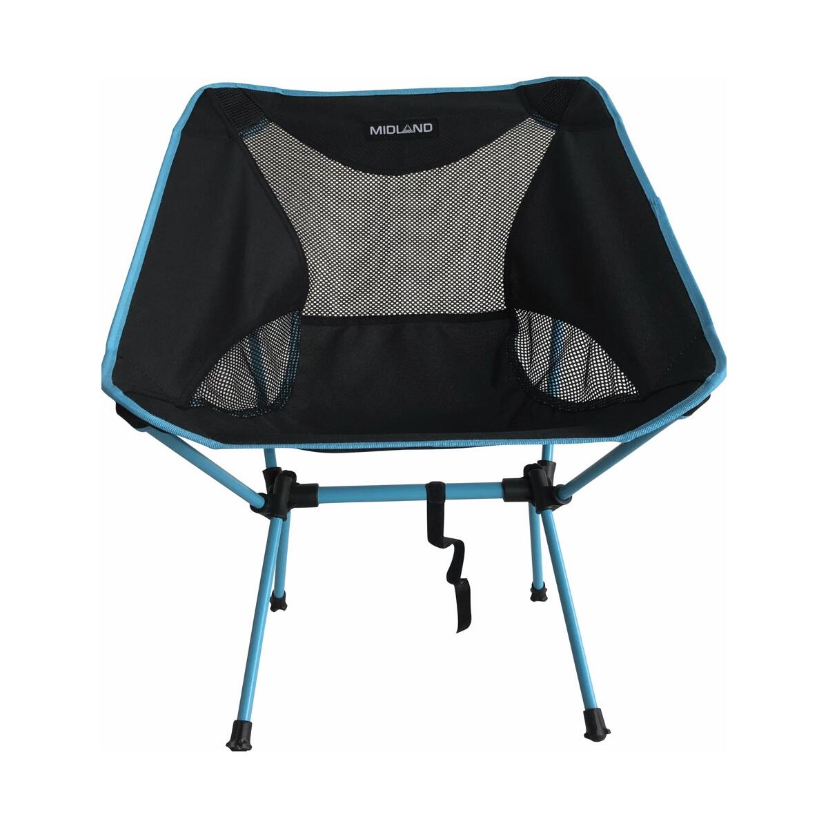 Midland - Midland Chaise Moonlight Pliante Ultra Légère Et Compacte Camping Noir/bleu + - Chaise - Noir - Taille Unique - Decathlon