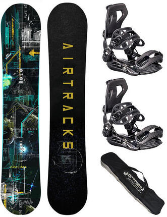 Herren Snowboard Set Data + Bindung Master Größe L + SB Bag-DC-Bundle