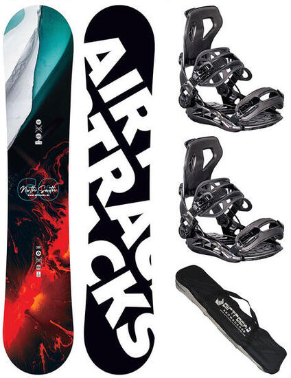 Herren Snowboard Set North South 4 + Bindung Master Größe XL + SB Bag-DC-Bundle