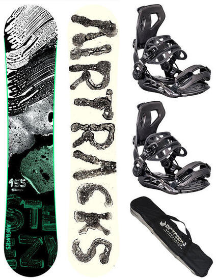 Set Snowboard Uomo: Tavola Steeze Wide + Attacchi Master Taglia XL + Borsa SB