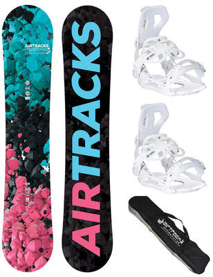 Set di Snowboard da Donna: Tavola Polygonal Rocker + Binding Master W M + Borsa