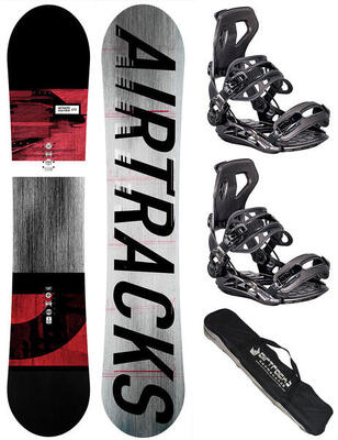 Heren snowboard set waves camber wide + binding master maat xl + sb tas