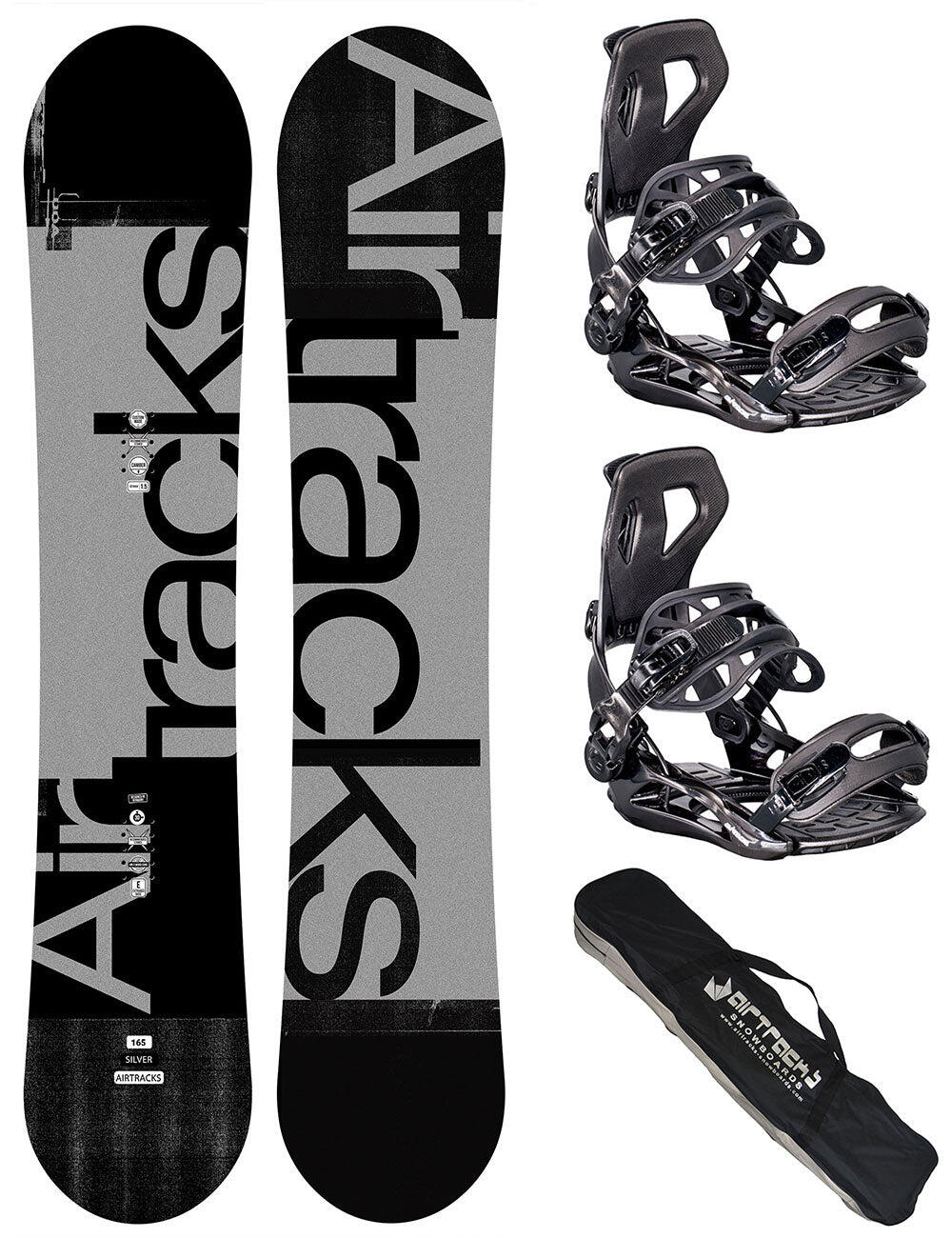 Set Snowboard da Uomo: Tavloa Silver Extra Wide + Attacchi Master L + Borsa SB 1/4