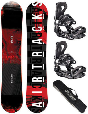 Heren snowboardset eight hybrid rocker wide + master binding xl + sb tas