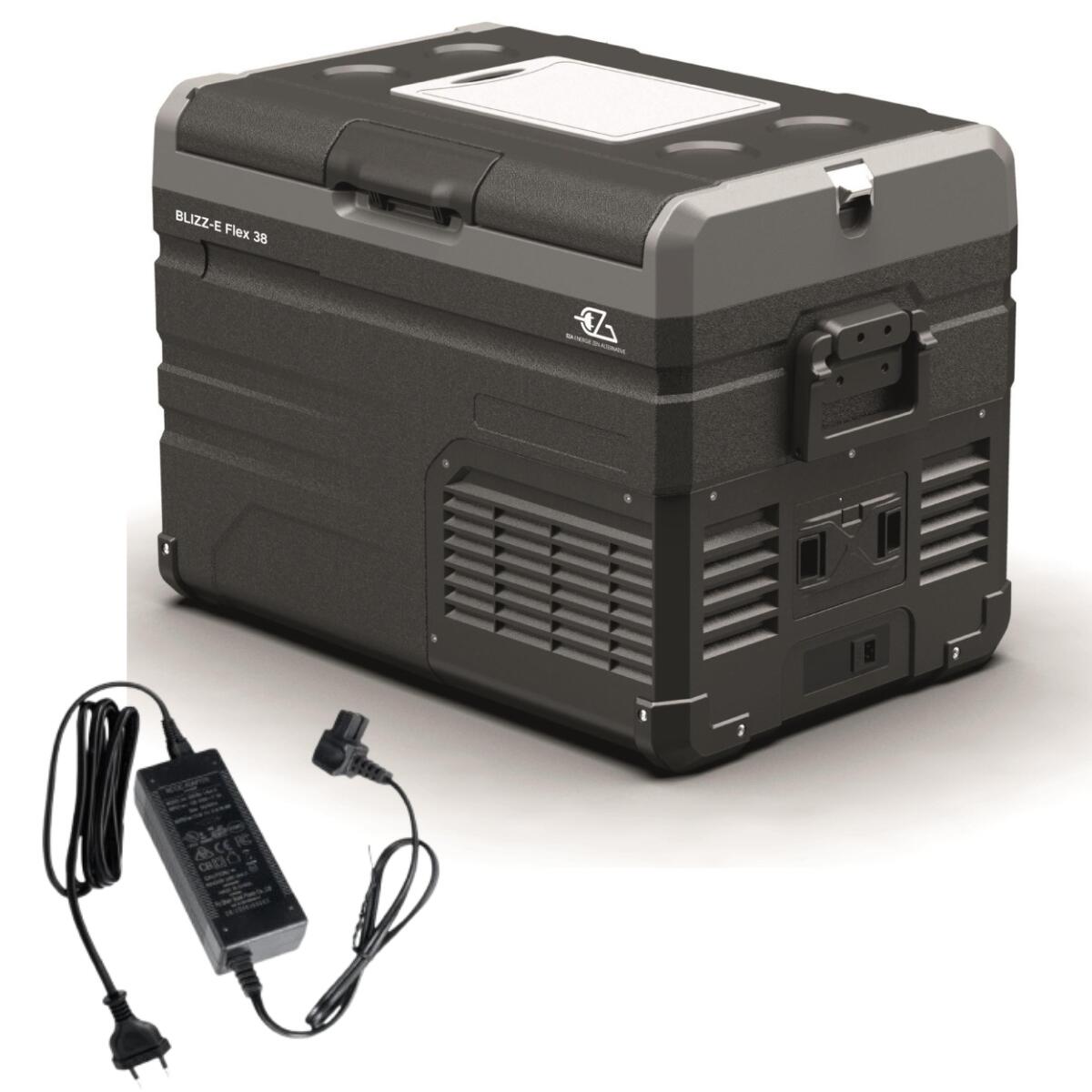 Eza - Eza Glacière À Compression Blizz-e Flex 47 Litres Camping-car + Eza Adaptateur - Glacière - Noir - Decathlon