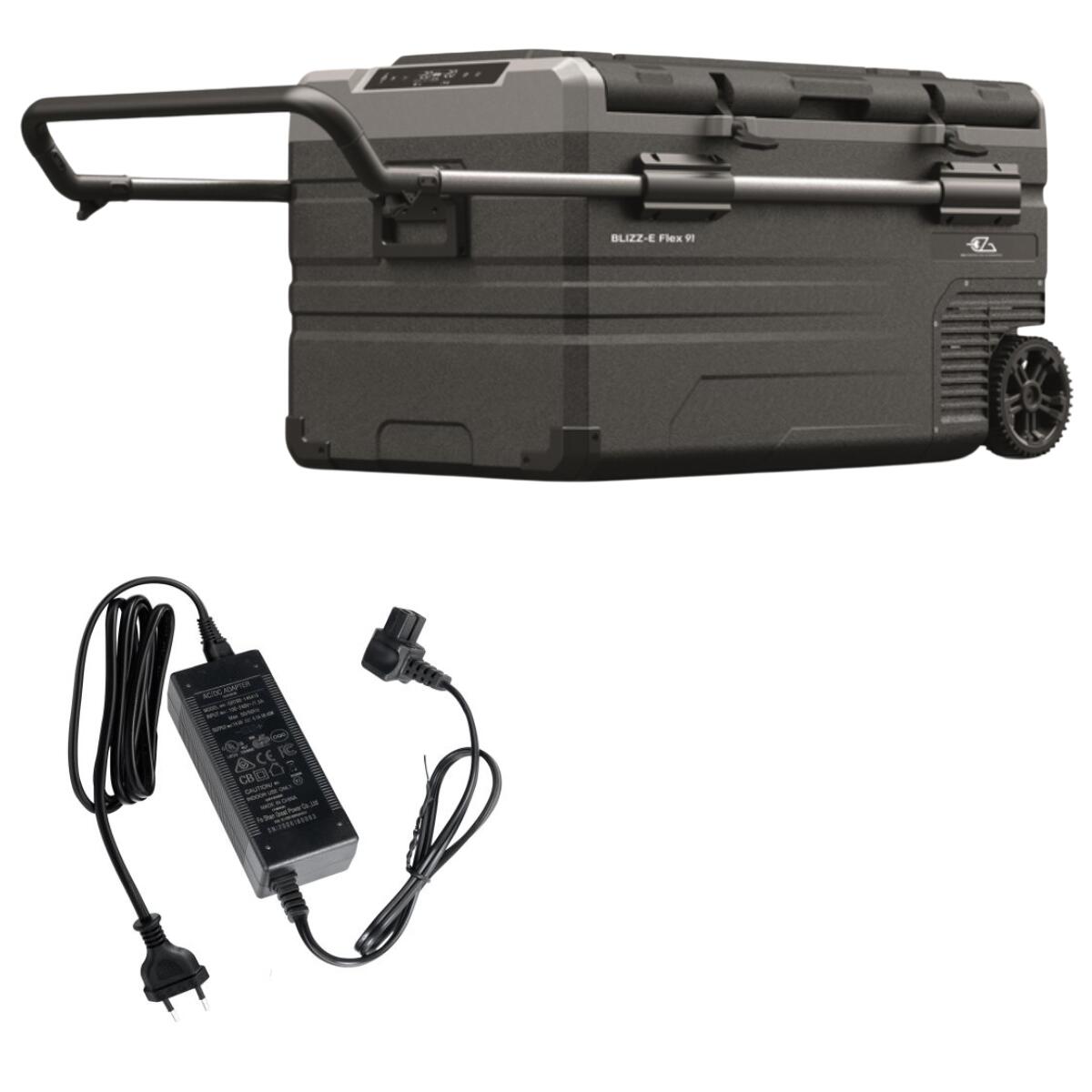 Eza - Eza Glacière À Compression Blizz-e Flex 91 Litres Camping-car + Adaptateur - Glacière - Noir - Decathlon