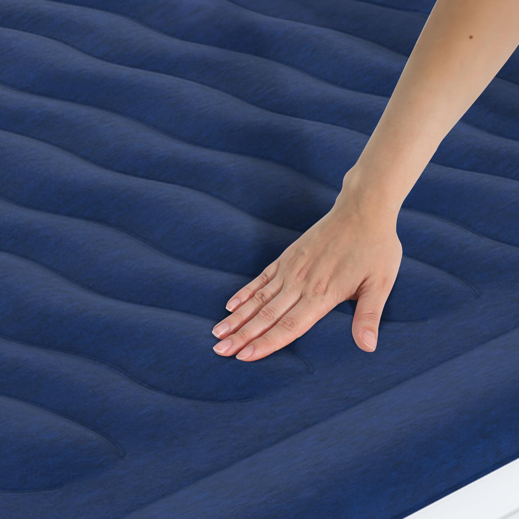 Lit gonflable King Size de luxe avec pompe électrique et oreiller intégré 6/7