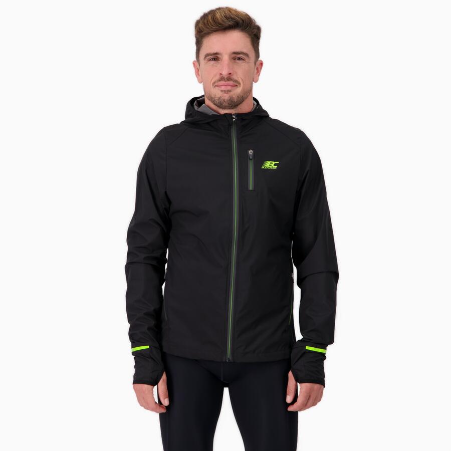 BODYCROSS Men's Waterproof Windbreaker Jacket for Running MID-ULTRA WINDBREAKER