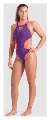 Maillot de bain Arena One Big Logo Violet/Corail Femme 5/7