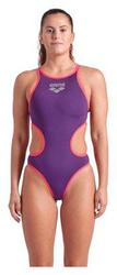 Maillot de bain Arena One Big Logo Violet/Corail Femme