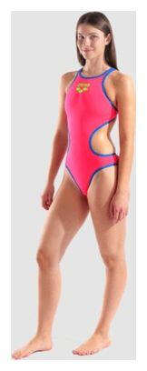 Maillot de bain Arena One Big Logo Rose/Bleu Femme 5/7