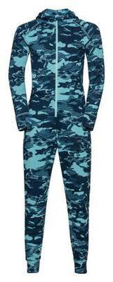 Odlo active warm eco kids jumpsuit - blauw.