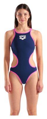 Arena One Big Logo Badeanzug Blau/Pink Women