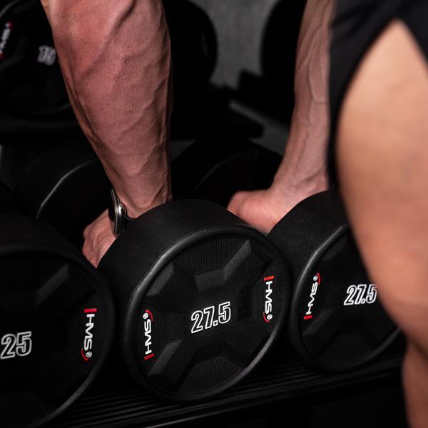 CPU POLYURETHAAN halterset 2 x 27,5 - 37,5 KG HPC SET - 325 KG HMS 6/7