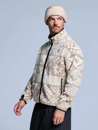 Veste Sherpa - Homme - Quatre Saisons - Blanc Multi