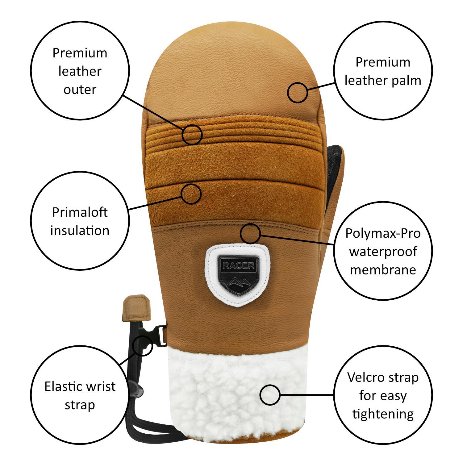 Moufles 90 Leather Mitt 2 Marron 4/4
