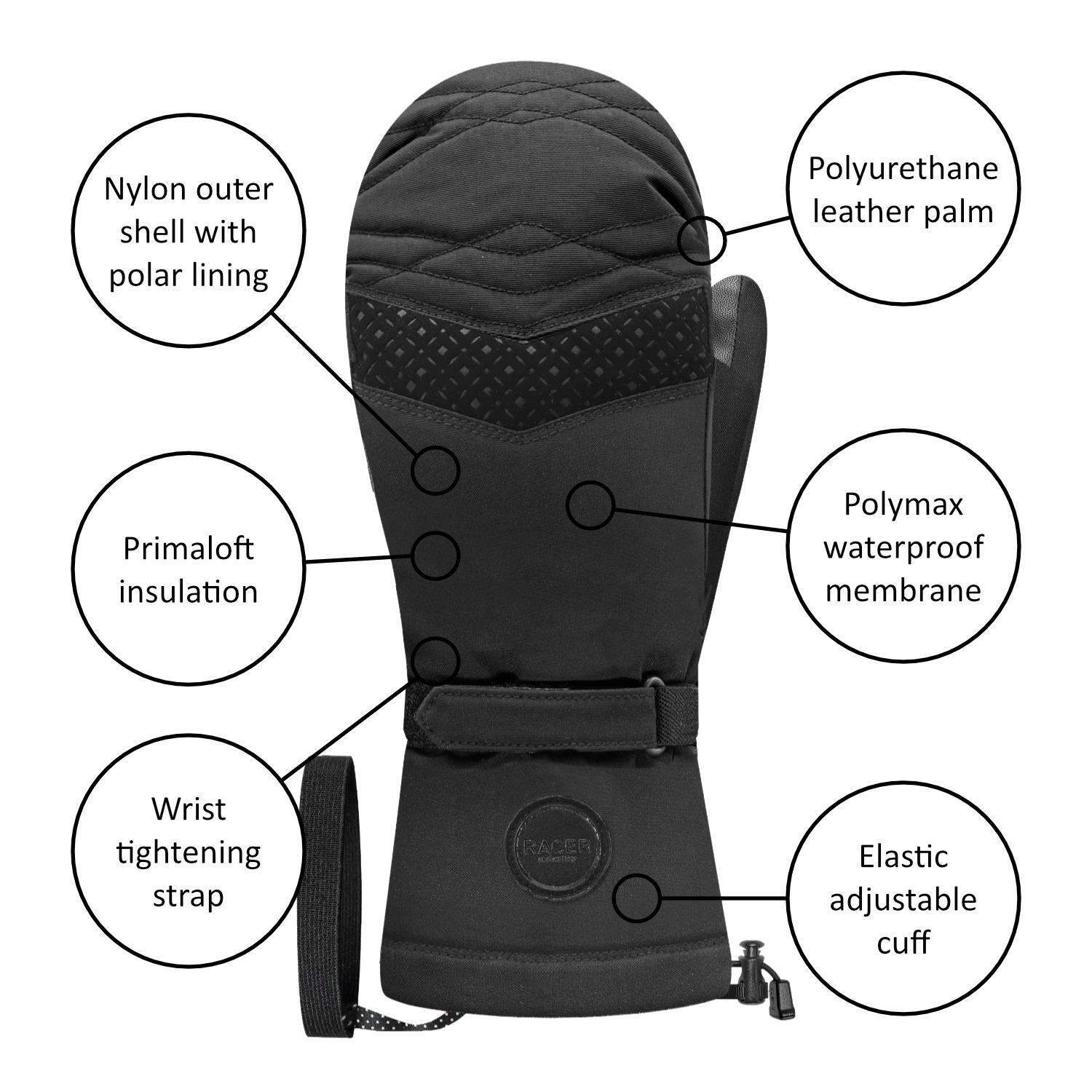 Moufles Bloma 6 Noir/Noir 4/4
