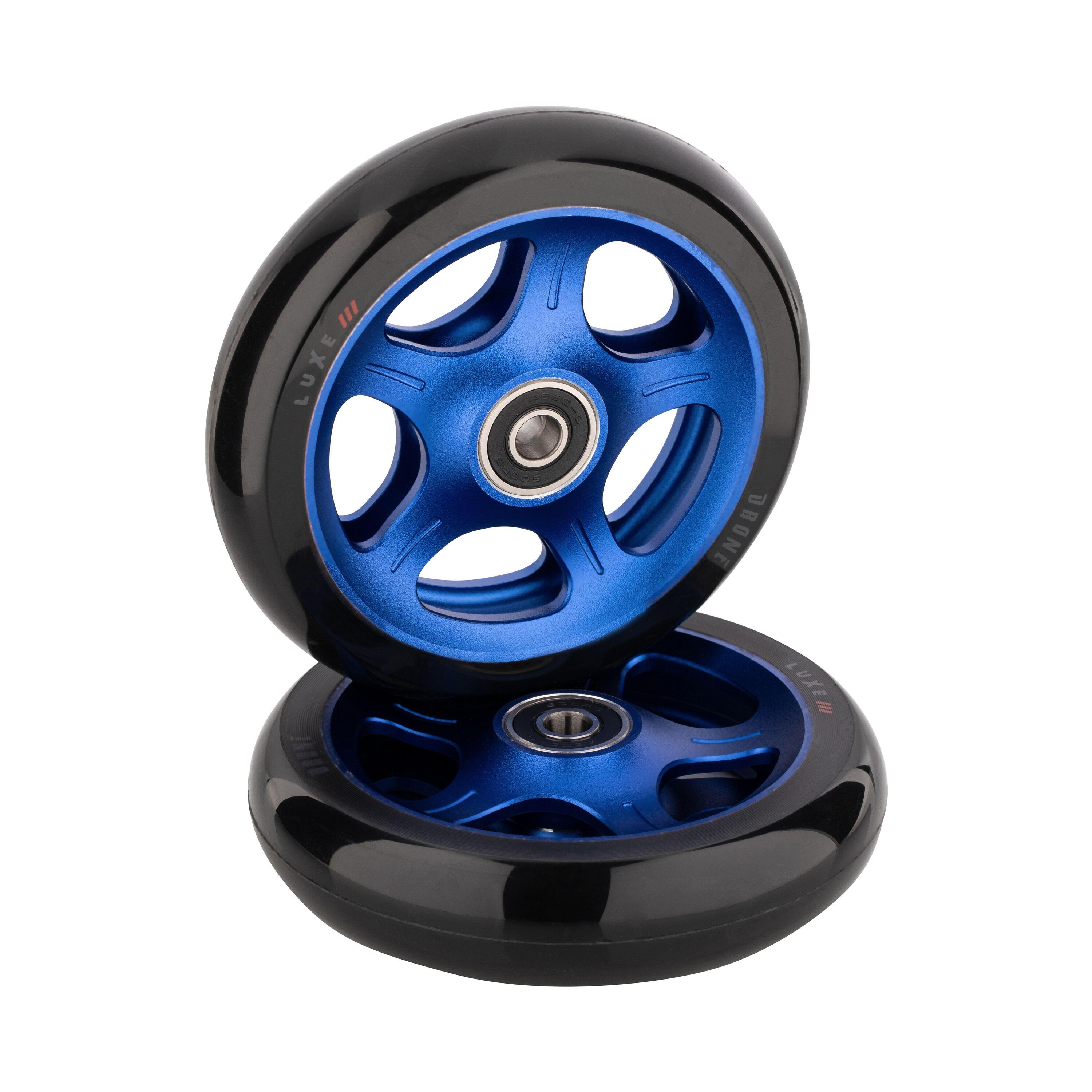 Drone Luxe 3 Dual Core Feather-Light Stuntstep Wiel - 110mm - Blauw 2/2