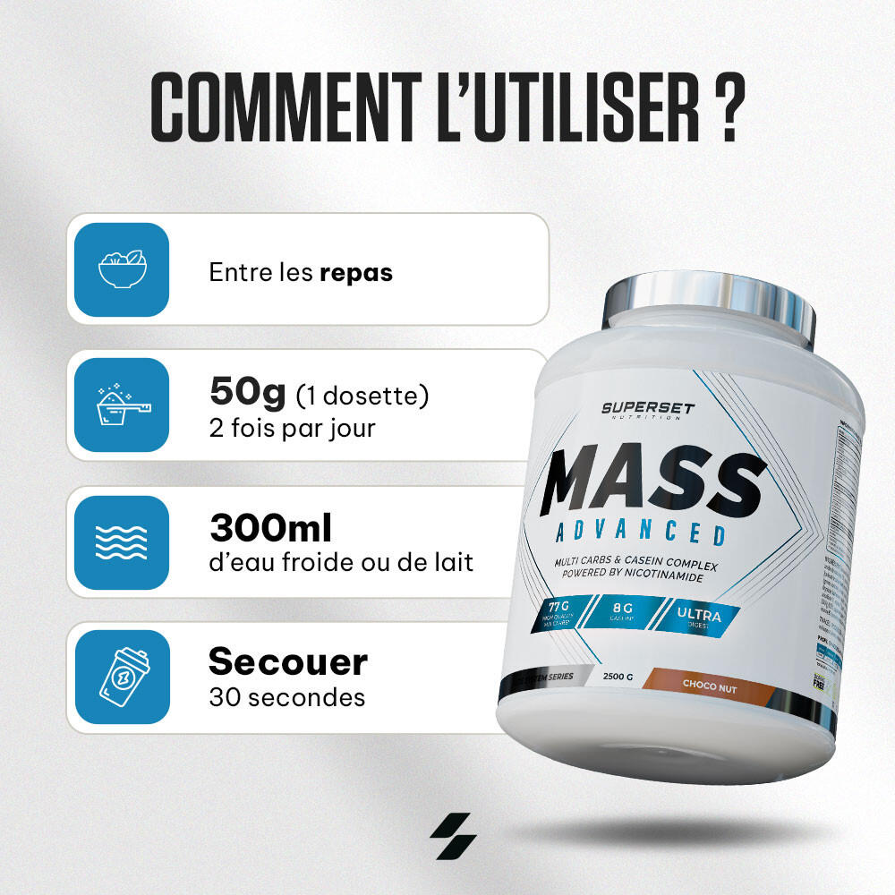 Gainers - Mass Advanced (2,5kg) - Vainilla Cremosa 3/7