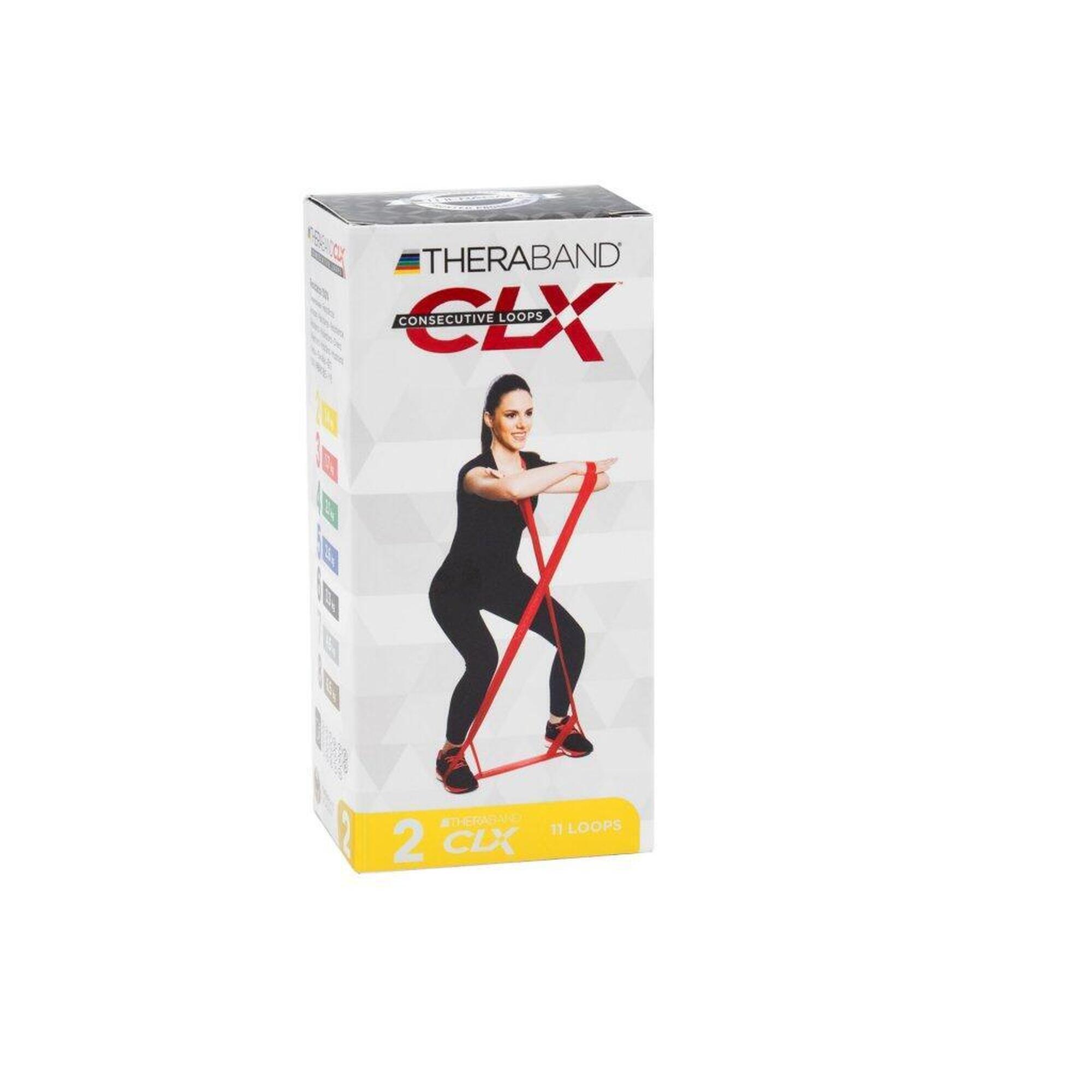 THERABAND Cvičební guma CLX se smyčkami - slabý odpor