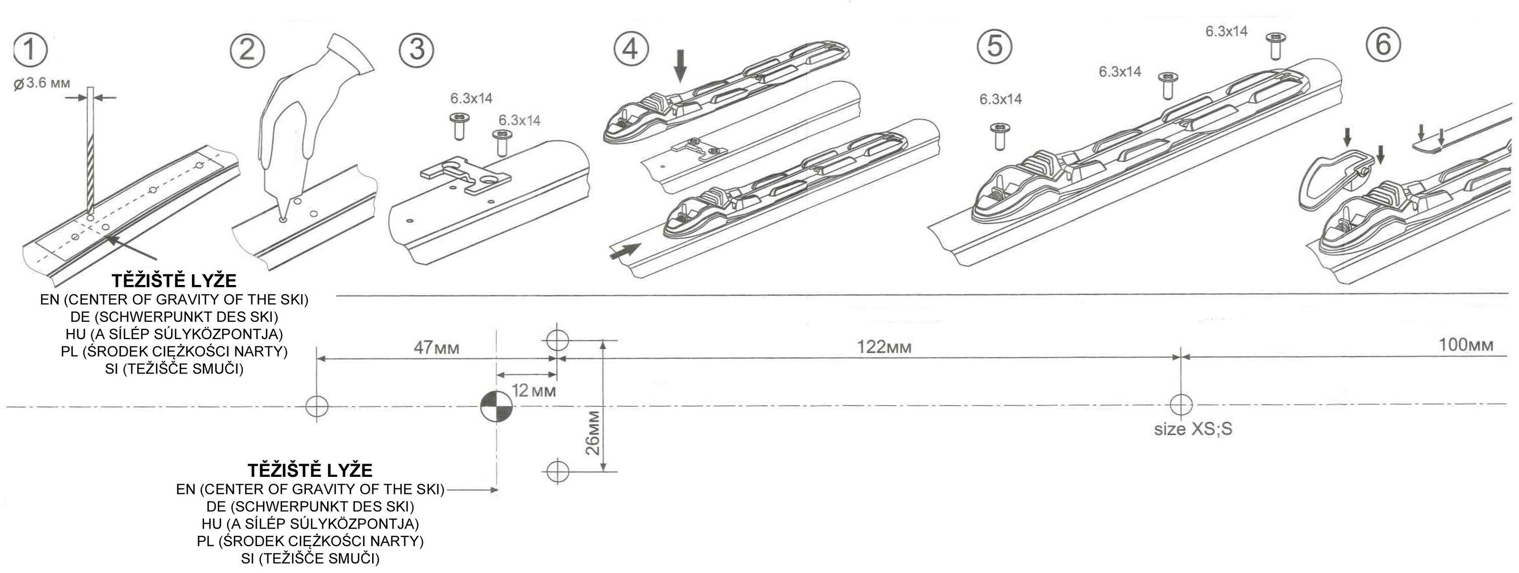 Wiązania biegowe SPINE GS - system SNS 2/3