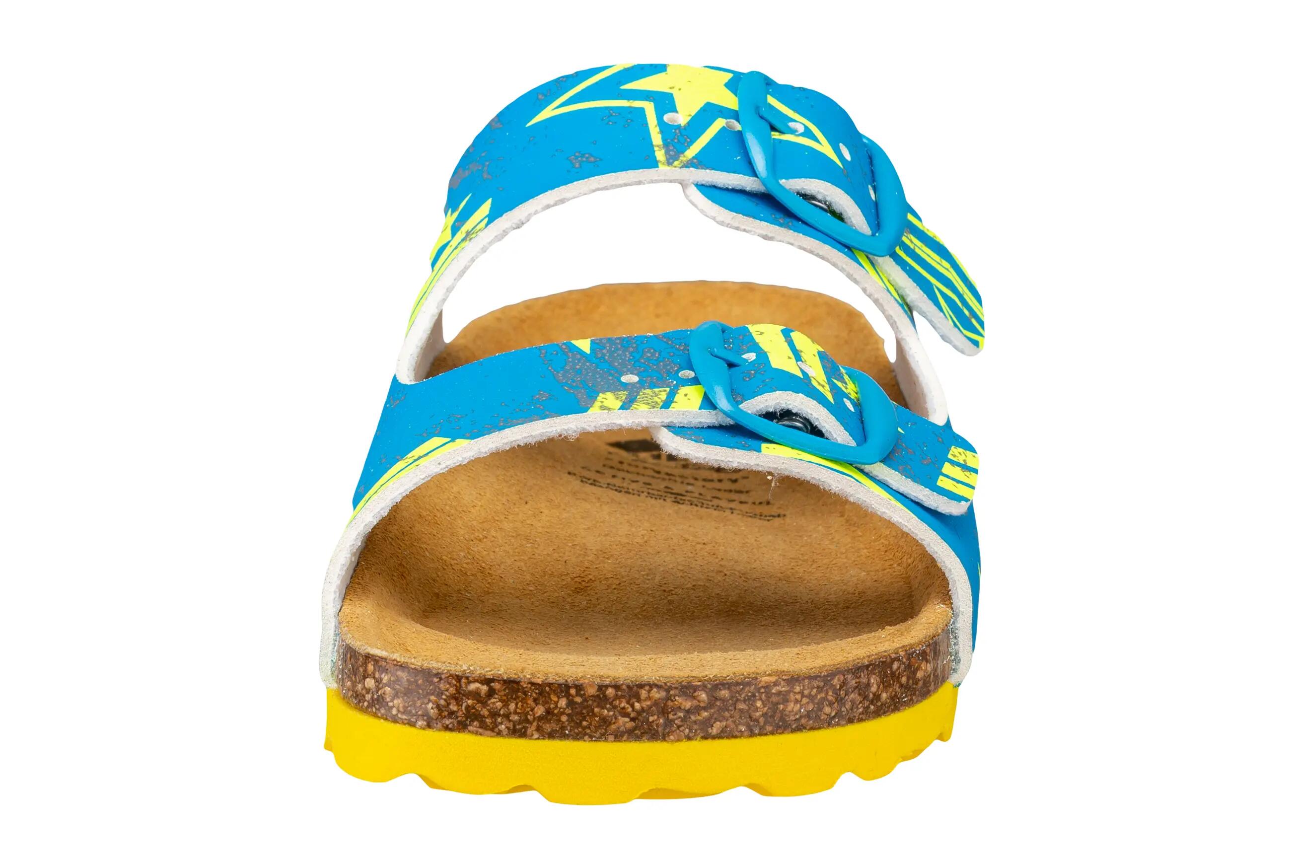 mule enfant - chaussures - boucles réglables - semelle EVA - bleu 3/6