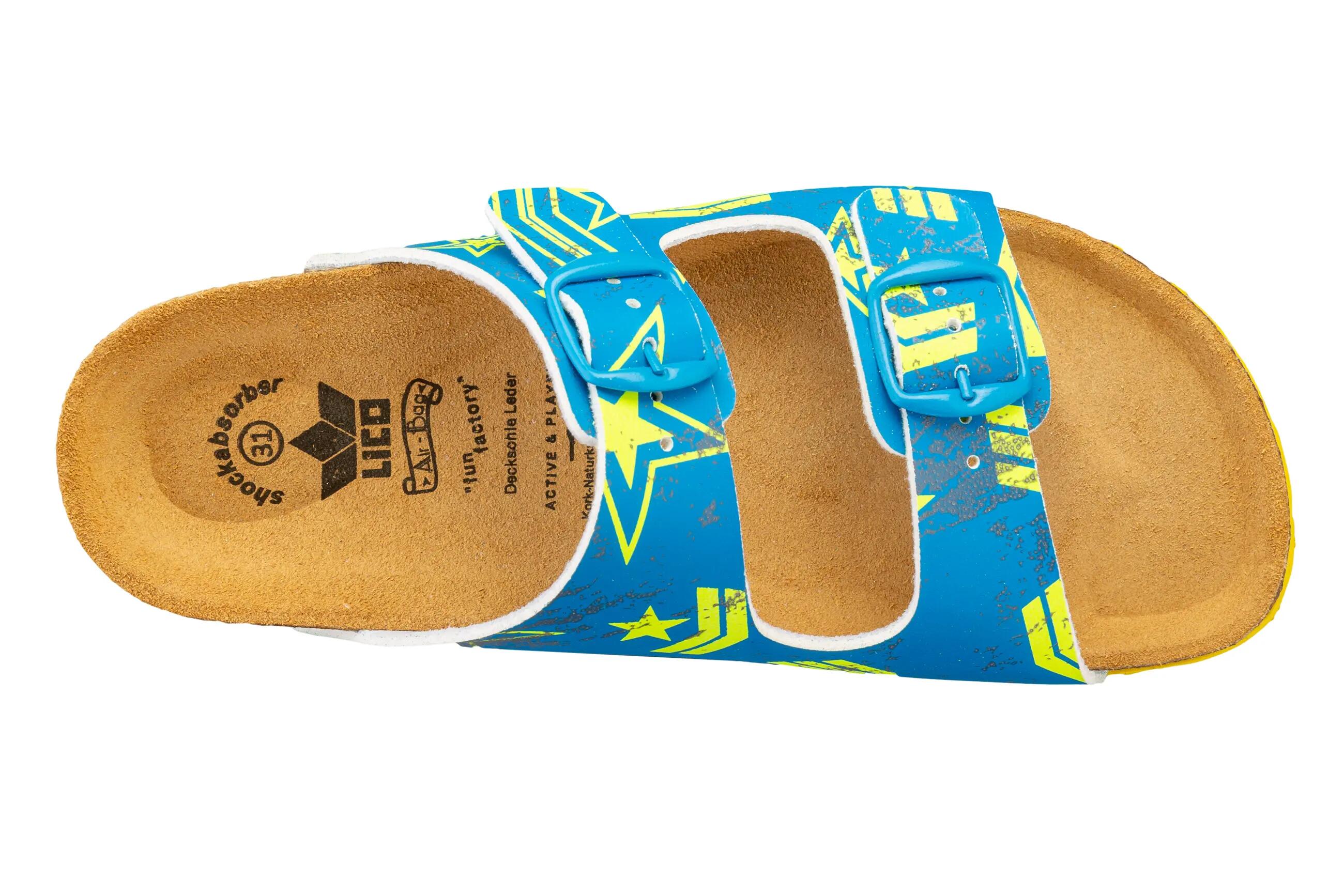 mule enfant - chaussures - boucles réglables - semelle EVA - bleu 5/6