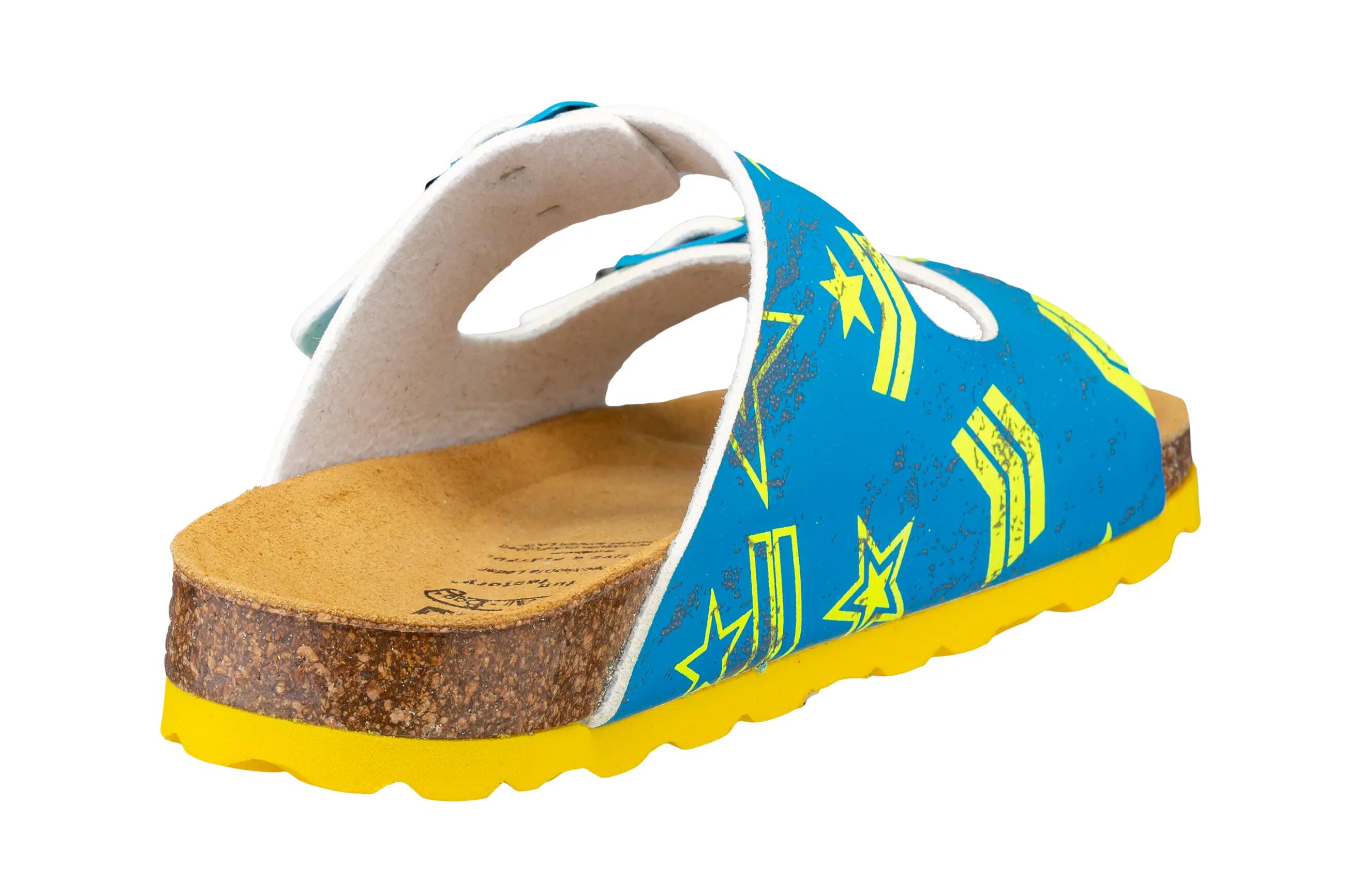 mule enfant - chaussures - boucles réglables - semelle EVA - bleu 4/6