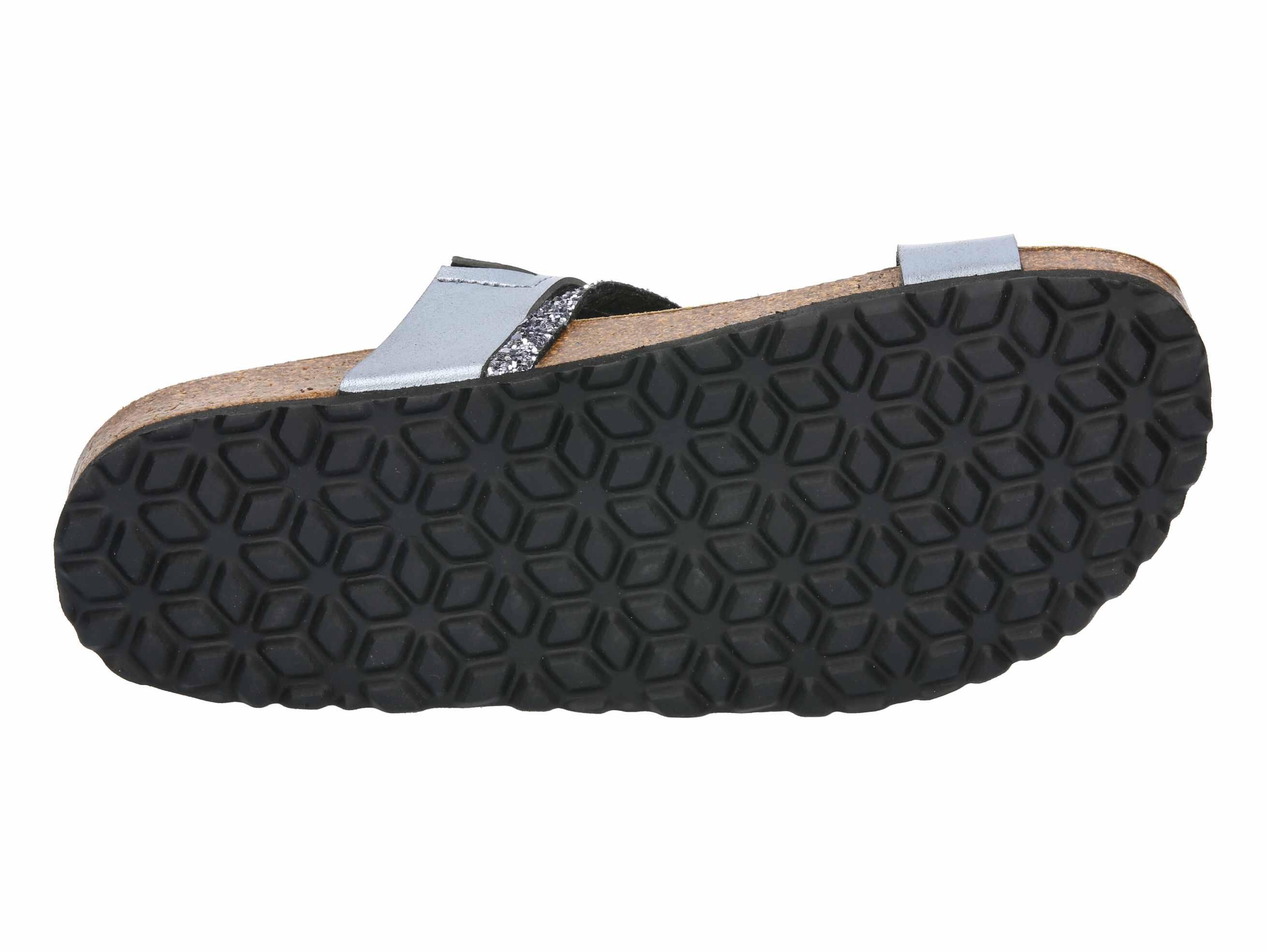 LICO Bioline Glitter ciabatta donna con plantare in sughero 6/6