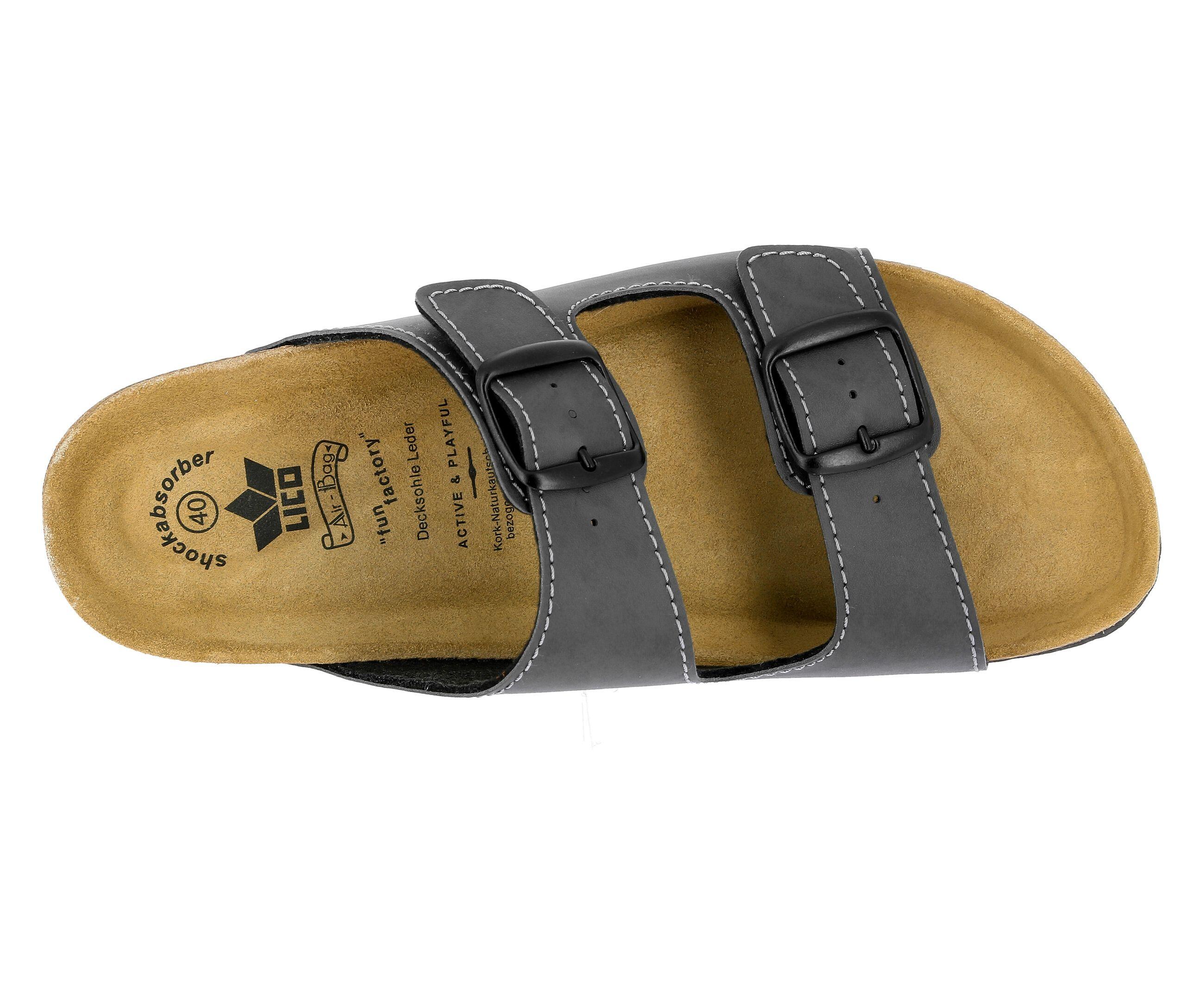 LICO Bioline Man Soft pantofole da uomo con fibbie regolabili 5/6