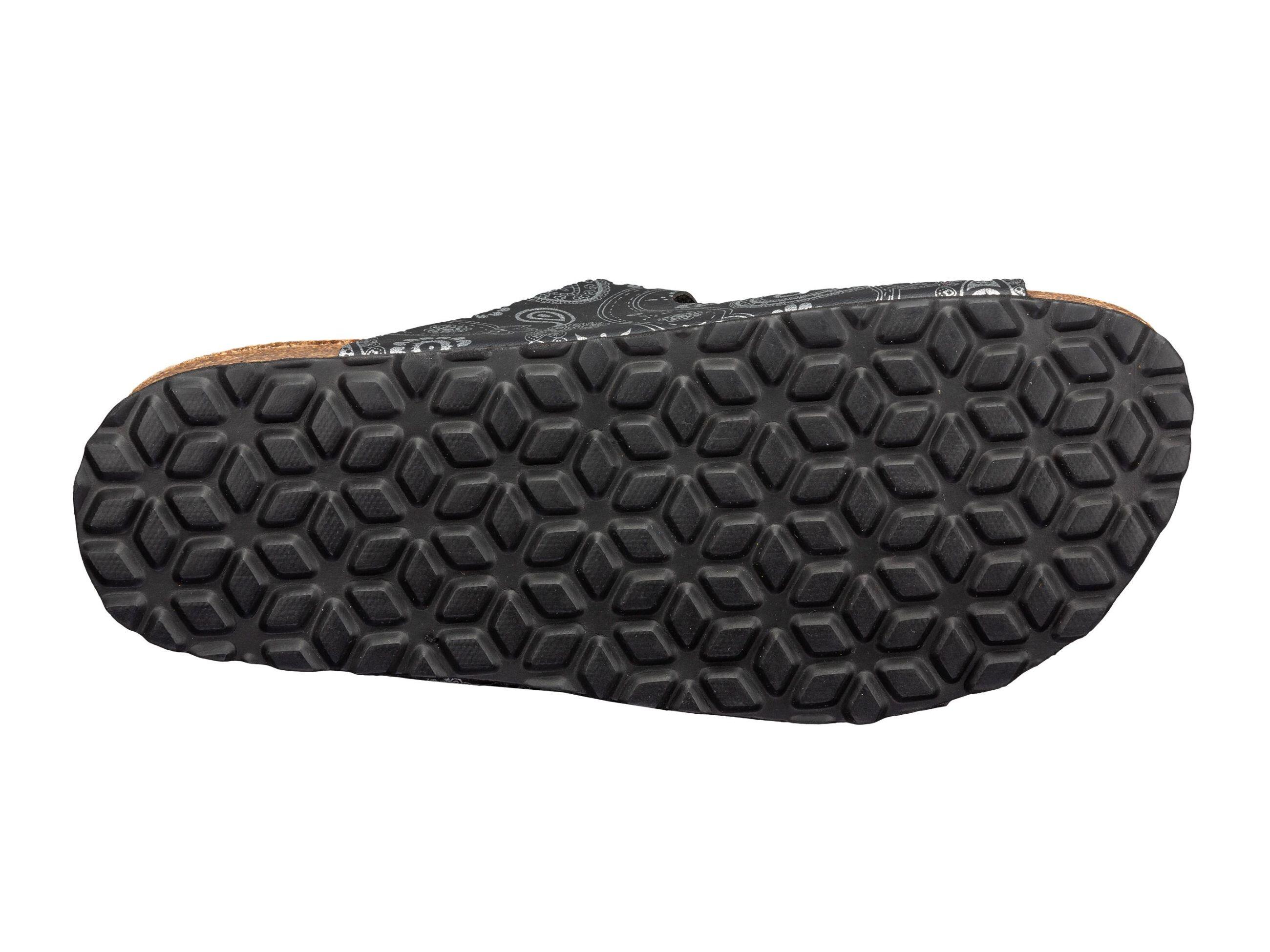 pantolette - confort - femme - boucles réglables - semelle liège - noir 6/6