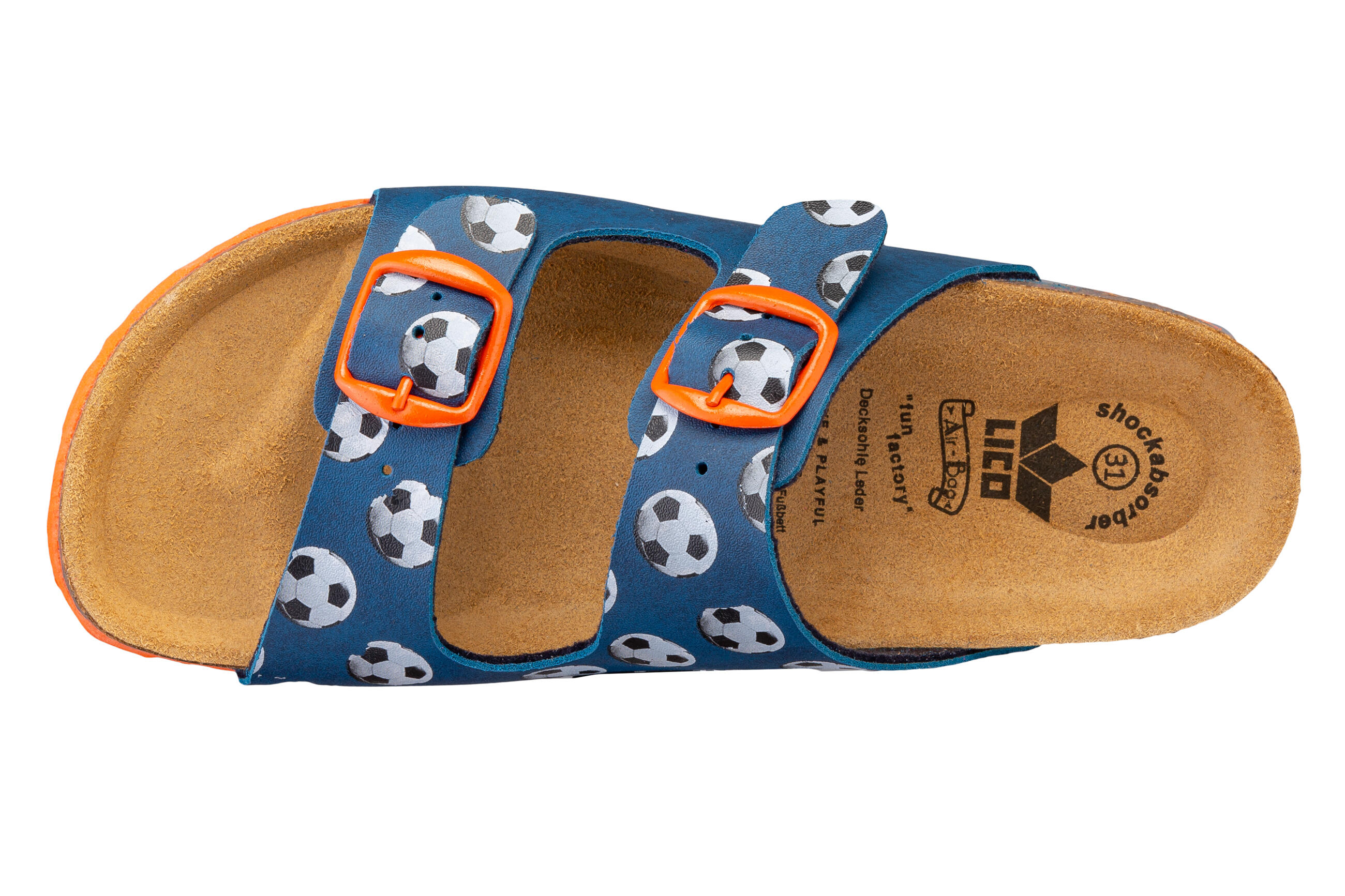 LICO Bioline Kids Kinder-Pantolette mit 3 verstellbaren Schnallen 5/6