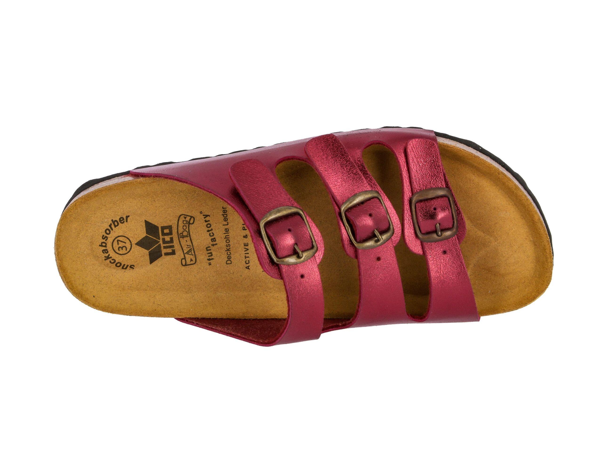 Pantolette Damen Schnallen LICO Bioline Lady Soft 5/6
