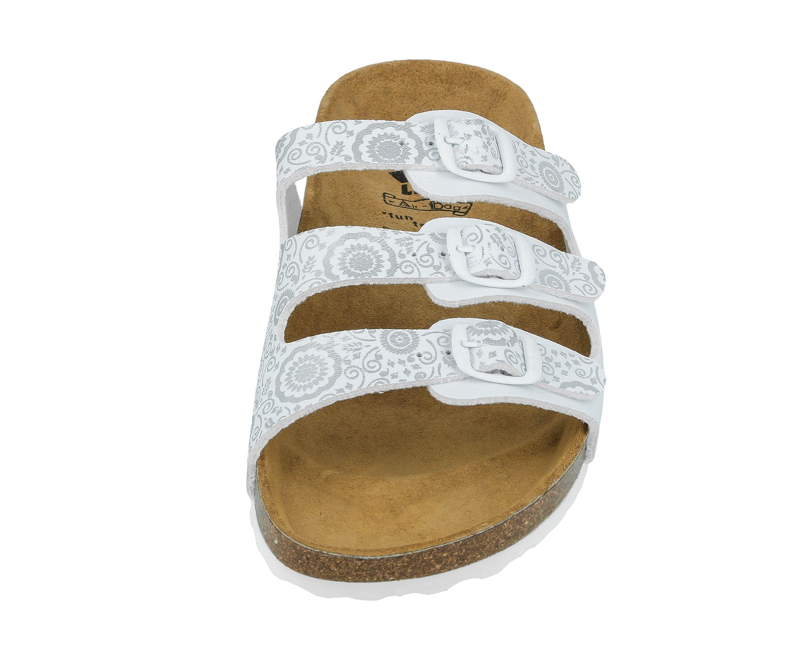LICO Bioline Flower Damen-Pantolette mit Lederdecksohle 3/6