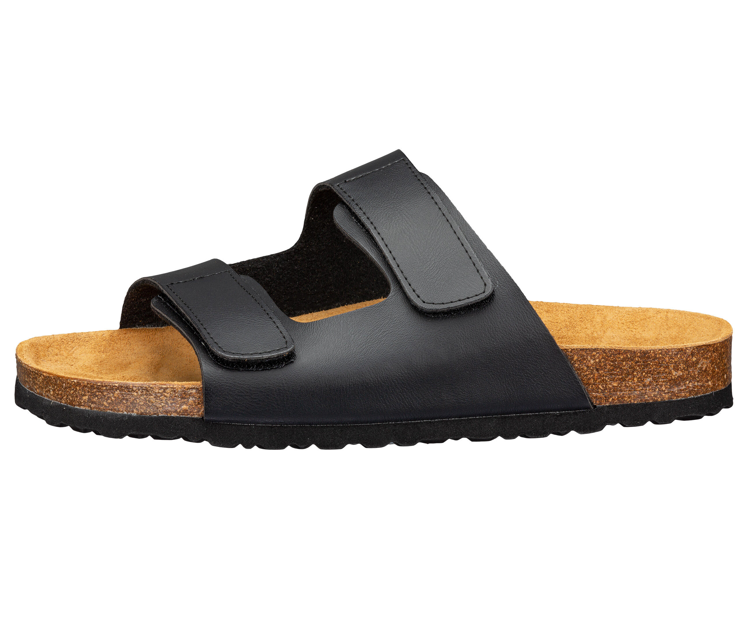 Mule - casual - uomo - regolabile con velcro - suola EVA ammortizzante - nero 2/6