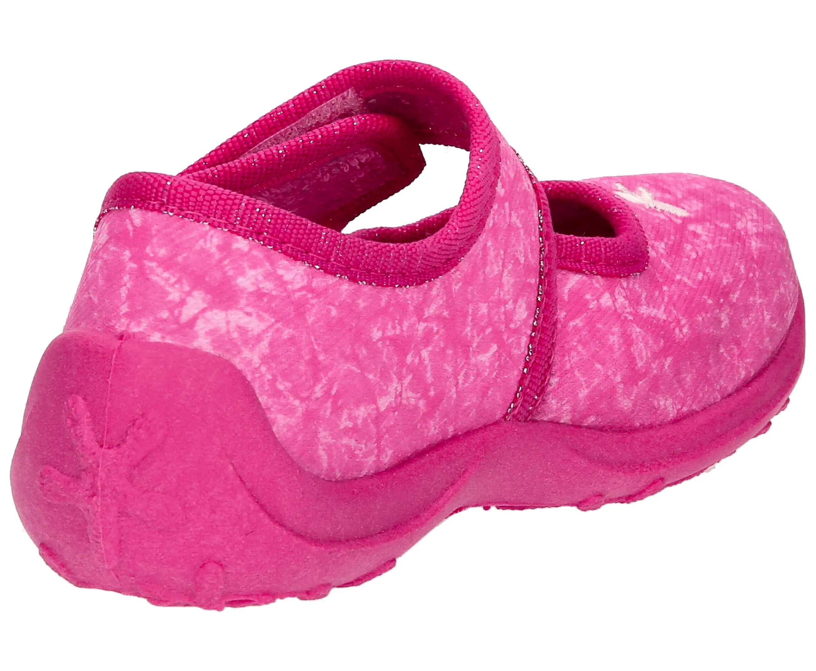 pantofole casa - bambina - morbide, calde, con chiusura in velcro - magenta 4/6